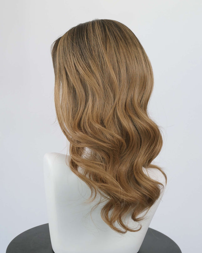 Raregen Velora 18” | Silk-Inserted Lace Top Wig-Honey Caramel Brown Melt