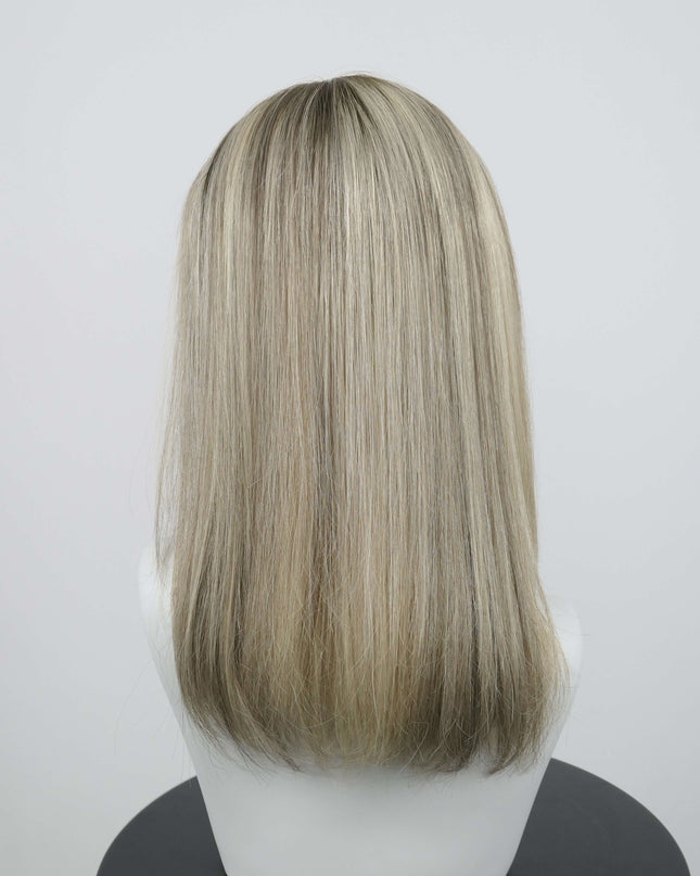 Raregen Ravelle 16” | Silk-Inserted Lace Top Wig-Soft Beige Ash Blonde Blend