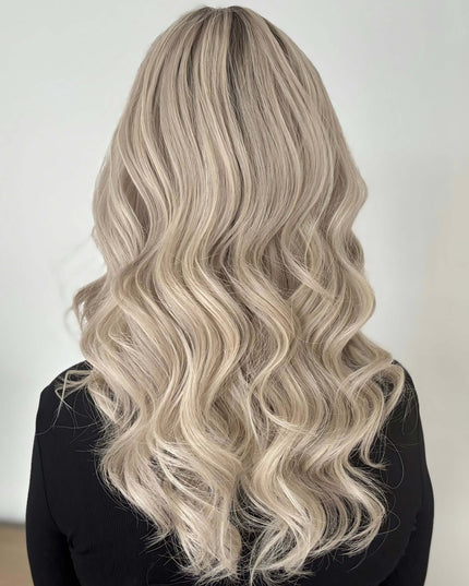 Raregen Lumi 18" | Silk-Inserted Lace Top Wig – Light Ash Blonde Blend