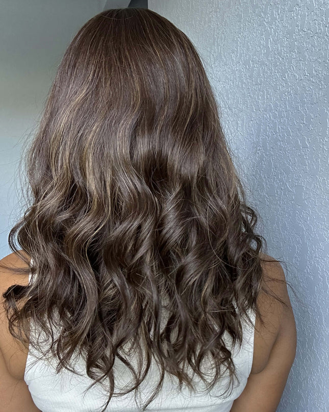 Raregen Mira 18” | Silk-Inserted Lace Top Wig – Natural Warm Brown Soft Waves