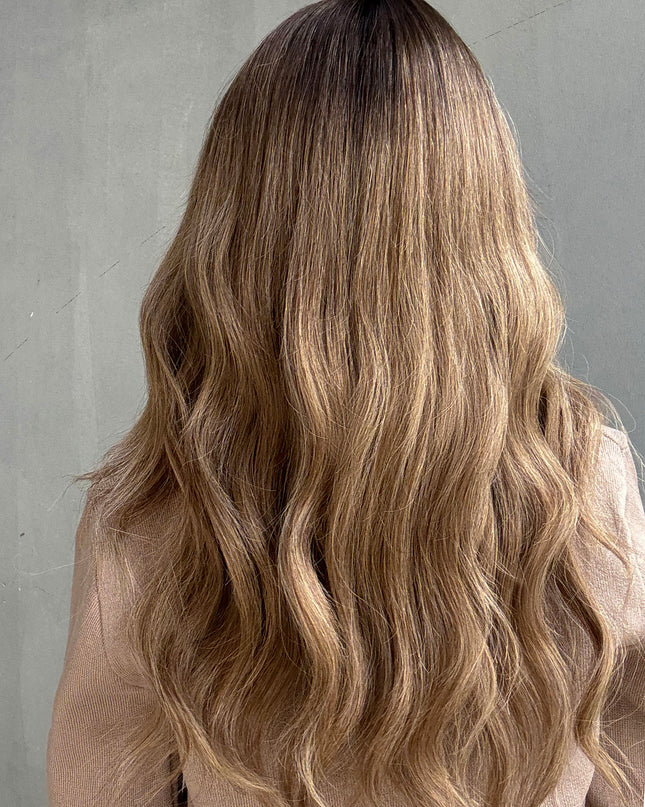 Kelly|  Lace Top Remy Human Hair Wig- Sunkissed Beige Blonde