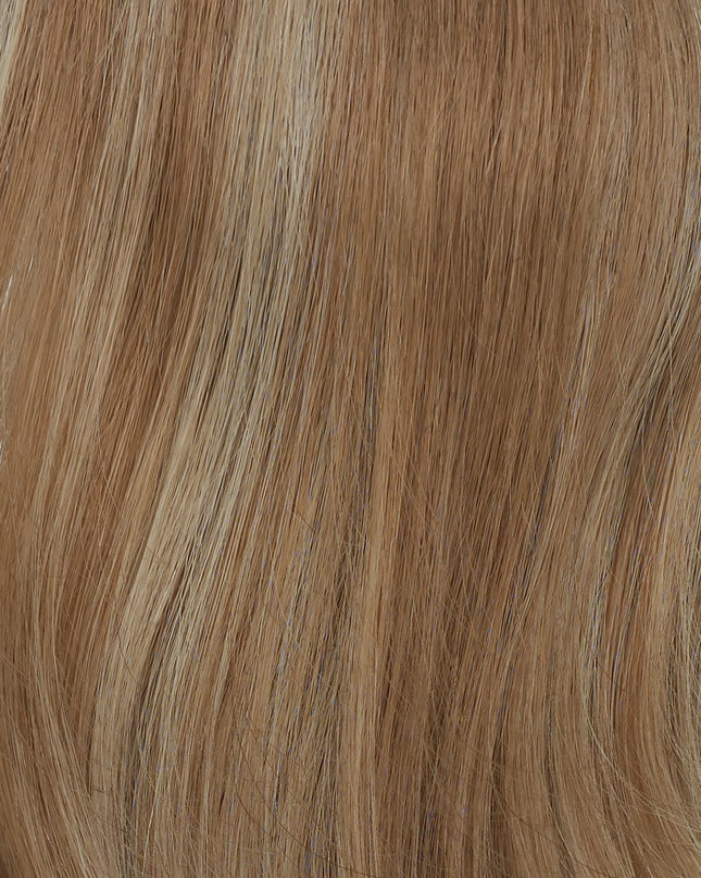 Carmen | Human Hair Topper Silk Base in 6x6.5 Inch - Rooted Warm Honey Glow - Raregen Hair