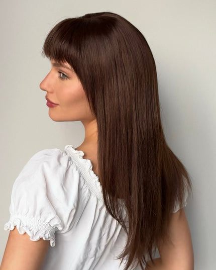 Carol | Lace Top Remy Human Hair Wig - Bang Hairstyle - Raregen Hair