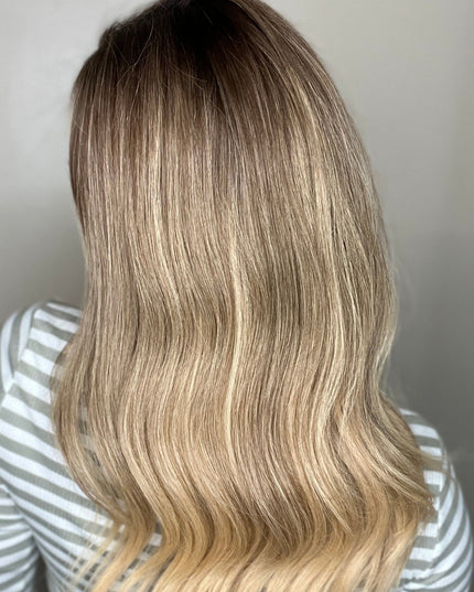 Celine| Lace Top Remy Human Hair Wig - Honey Blonde Balayage - Raregen Hair