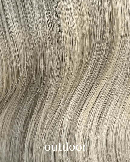 Raregen Lumi 14” | 100% Hand-tied Human Hair Wig-Light Ash Blonde Blend