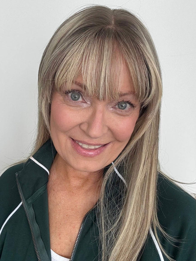 Raregen Ravelle 16” | 100% Hand-tied Human Hair Wig-Soft Beige Ash Blonde Blend