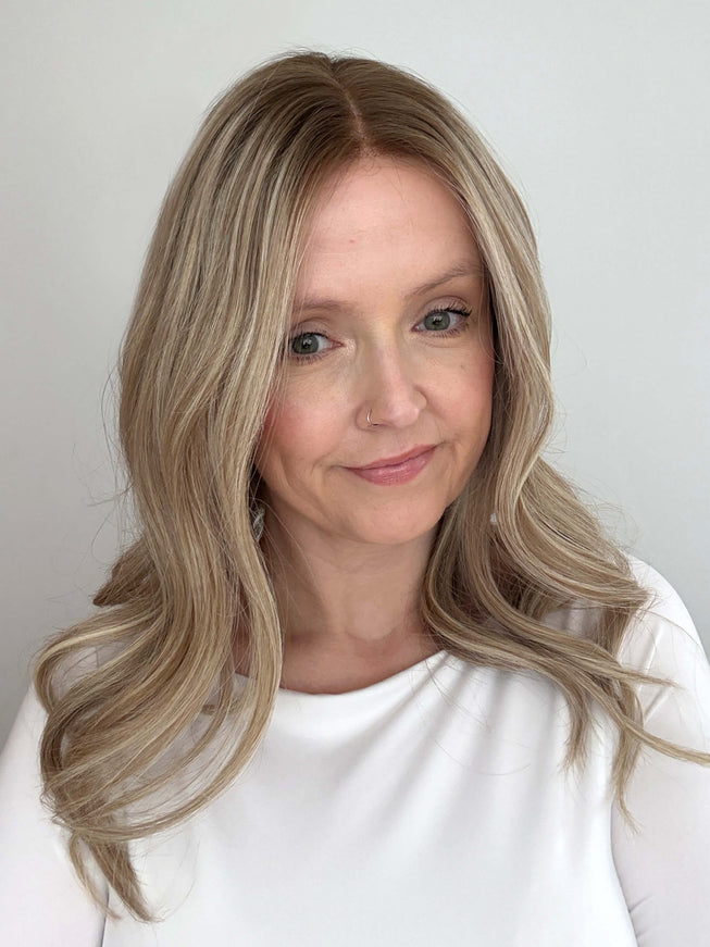 Raregen Angelique 18” | Silk-Inserted Lace Top Wig-Creamy Vanilla Blonde