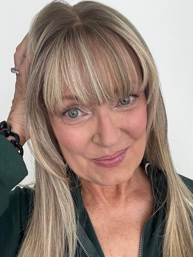 Raregen Ravelle 16” | 100% Hand-tied Human Hair Wig-Soft Beige Ash Blonde Blend