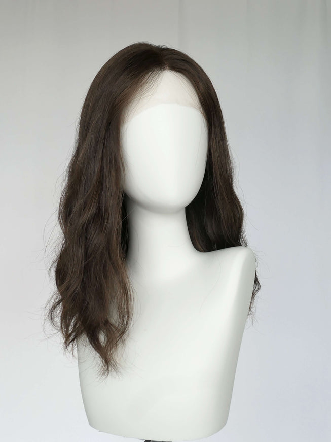 Raregen Mira 18” | Silk-Inserted Lace Top Wig – Natural Warm Brown Soft Waves