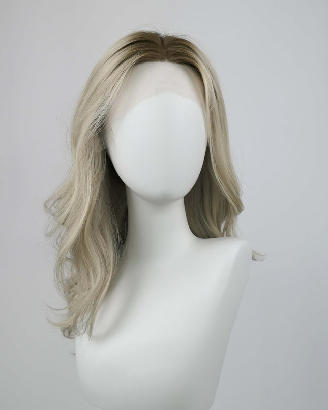 Raregen Lumi 18" | Silk-Inserted Lace Top Wig – Light Ash Blonde Blend