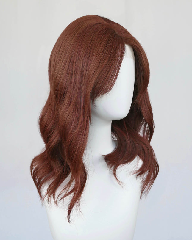 Raregen Scarlett 18” | Silk-Inserted Lace Top Wig-Rich Ruby Auburn