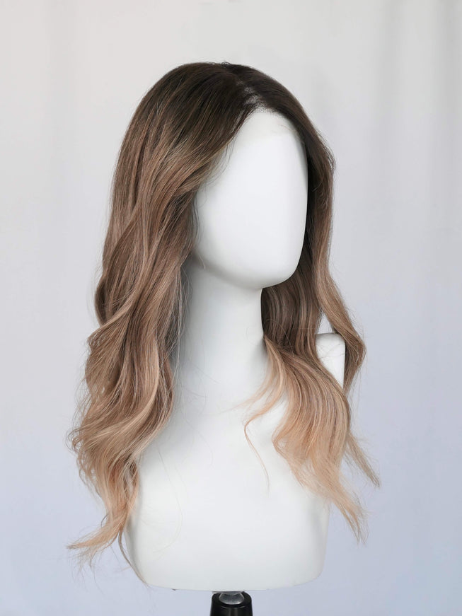 Raregen Belinda-22“ | Lace Top Remy Human Hair Wig- Rose Beige Brown