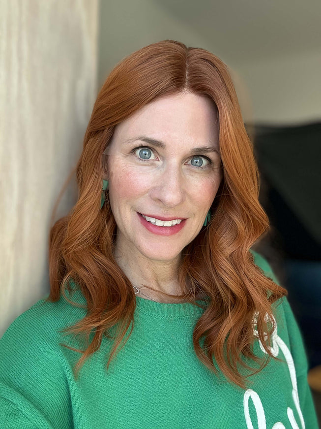 Raregen Reha 18” | Silk-Inserted Lace Top Wig-Soft Copper Ginger with Shadow Root