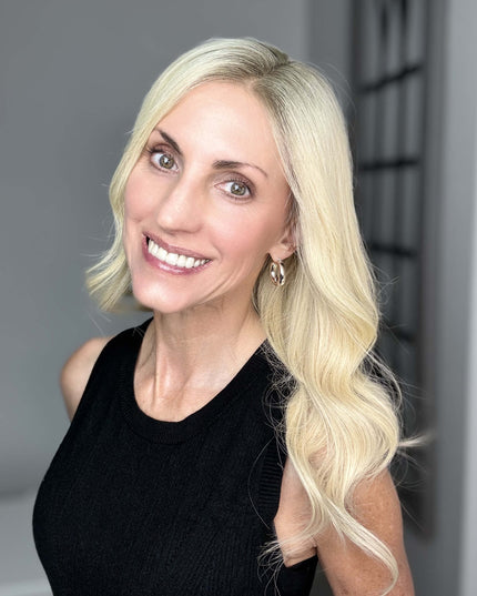 Raregen Alani| Lace Top Remy Human Hair Wig- Natural Warm Blonde with a Cool Smoky Root