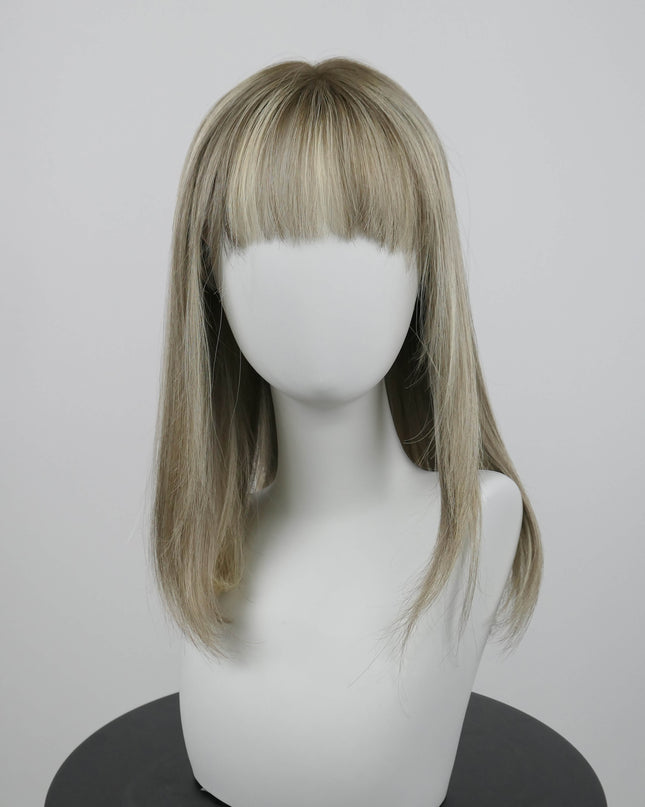 Raregen Ravelle 16” | Silk-Inserted Lace Top Wig-Soft Beige Ash Blonde Blend