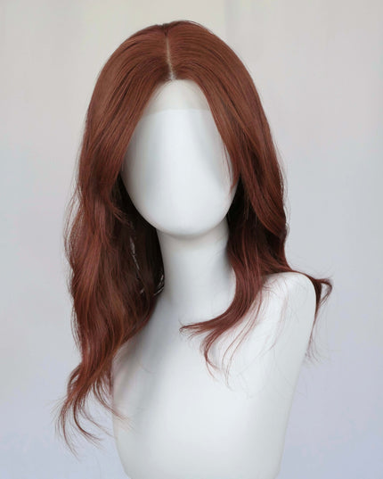 Raregen Scarlett 18” | Silk-Inserted Lace Top Wig-Rich Ruby Auburn