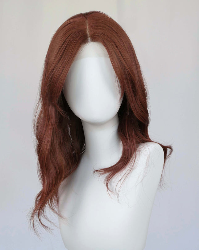 Raregen Scarlett 18” | Silk-Inserted Lace Top Wig-Rich Ruby Auburn