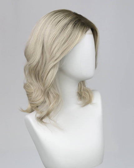 Raregen Lumi 14” | 100% Hand-tied Human Hair Wig-Light Ash Blonde Blend
