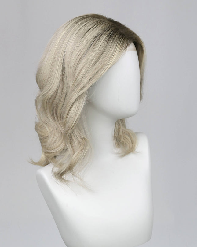Raregen Lumi 14” | 100% Hand-tied Human Hair Wig-Light Ash Blonde Blend