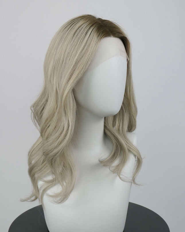 Raregen Lumi 18" | Silk-Inserted Lace Top Wig – Light Ash Blonde Blend