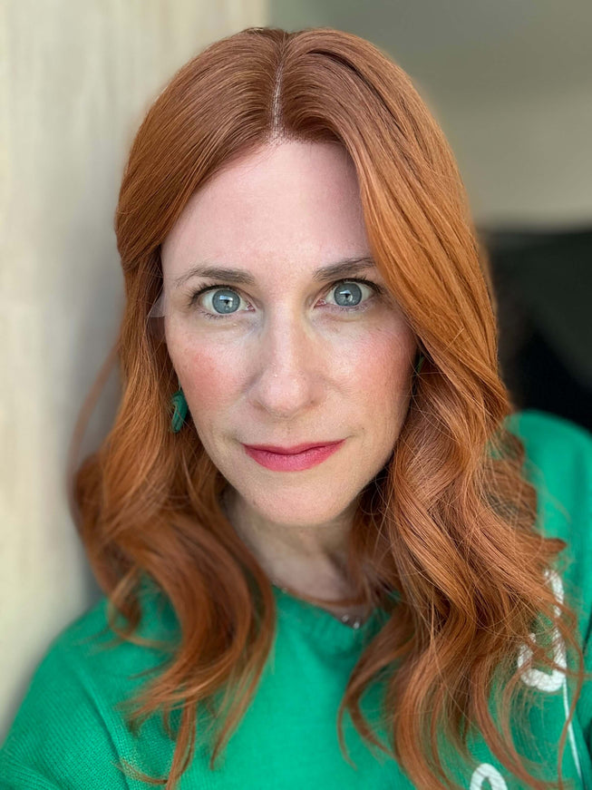 Raregen Reha 18” | Silk-Inserted Lace Top Wig-Soft Copper Ginger with Shadow Root