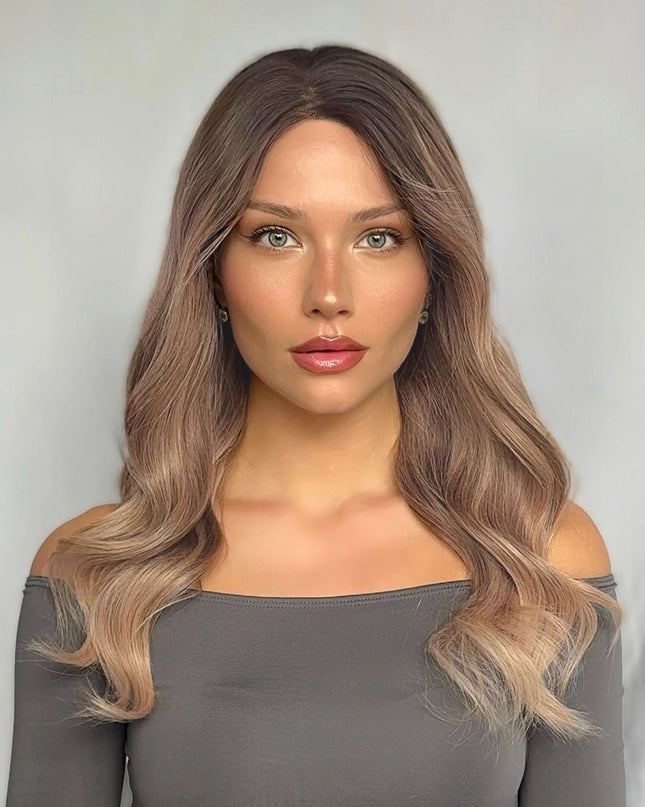 Raregen Belinda-22“ | Lace Top Remy Human Hair Wig- Rose Beige Brown