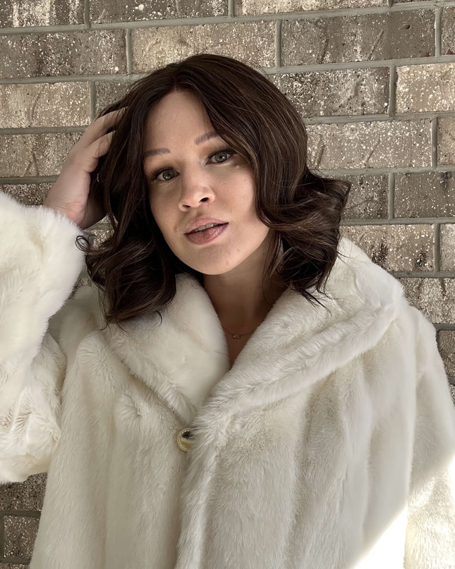 Raregen Mira 14” | 100% Hand-tied Human Hair Wig-Natural Warm Brown Soft Waves