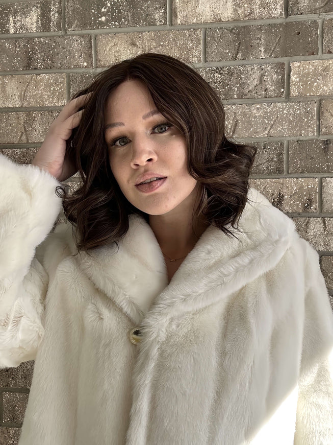 Raregen Mira 14” | 100% Hand-tied Human Hair Wig-Natural Warm Brown Soft Waves