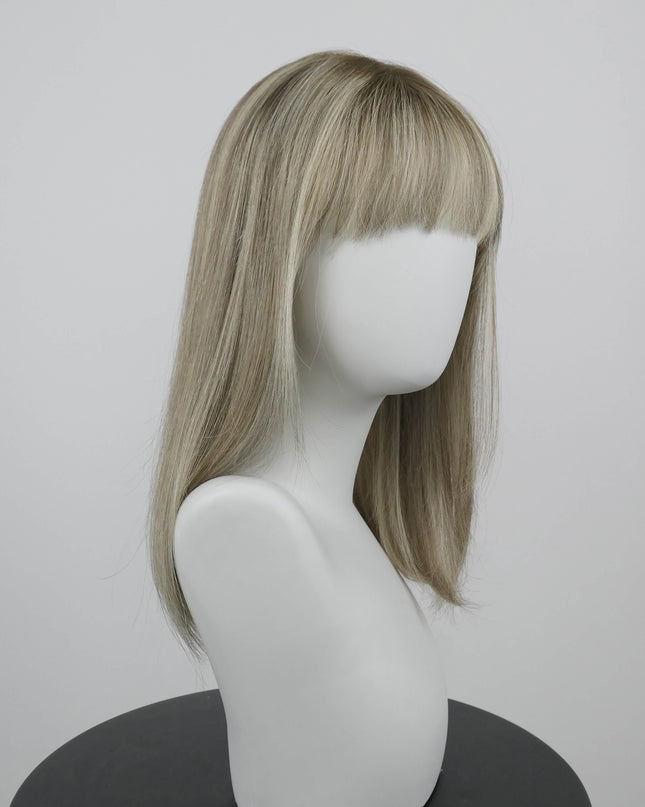 Raregen Ravelle 16” | Silk-Inserted Lace Top Wig-Soft Beige Ash Blonde Blend