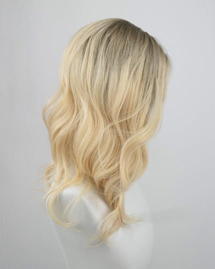 Genevieve 18” | Silk-Inserted Lace Top Wig- Creamy Blonde Ombre