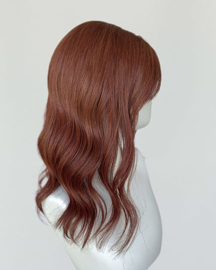 Raregen Scarlett 18” | Silk-Inserted Lace Top Wig-Rich Ruby Auburn