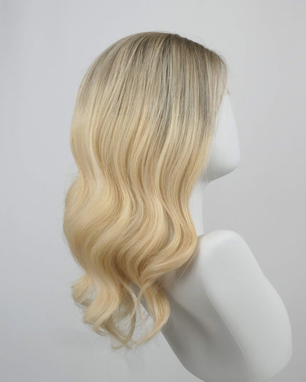Genevieve 18” | Silk-Inserted Lace Top Wig- Creamy Blonde Ombre